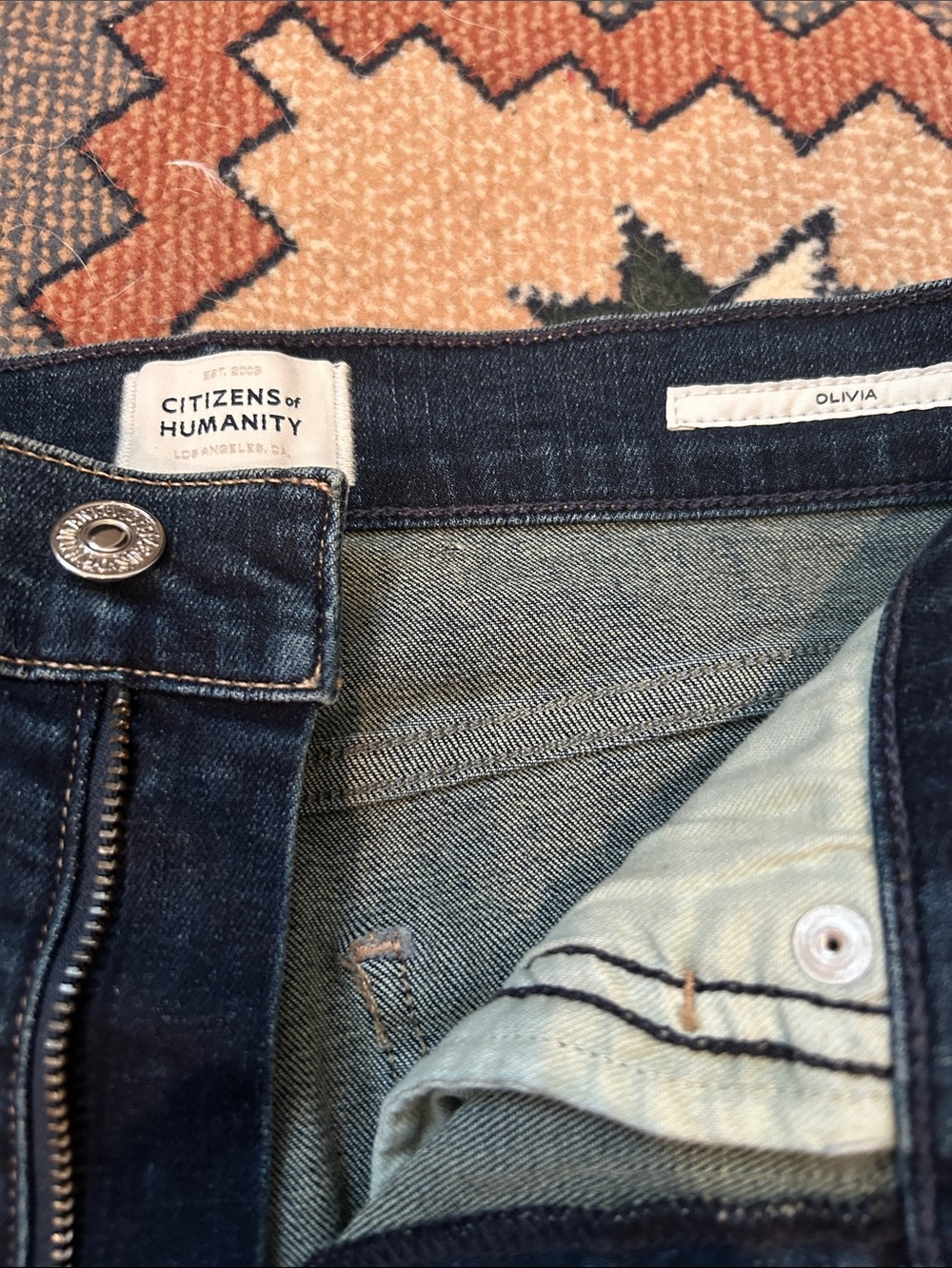 Citizens Of Humanity Dark Blue Olivia Slim Jeans
